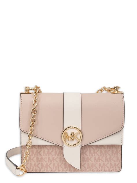 michael kors pink greenwich bucket bag|saffiano leather cross body bag.